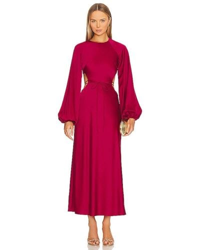 Significant Other Esme Long Sleeve Dress - Red
