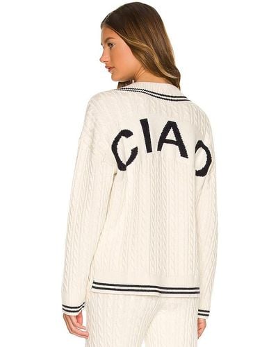 LPA Ciao Cable V Neck Sweater - Natural