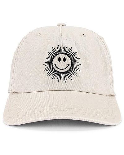 Spiritual Gangster Smiley Canvas Dad Hat - White