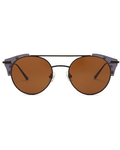 Wonderland Rialto Round Sunglasses - Brown