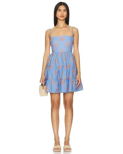 Maaji Limited Edition Emily Linen Mini Dress - Blue