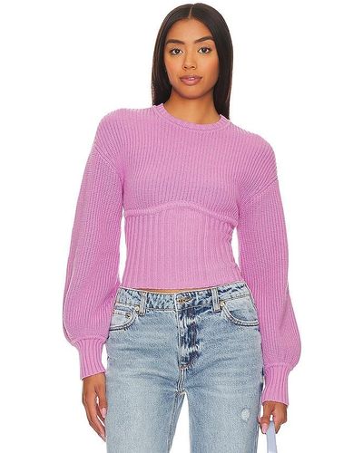 Lovers + Friends Anastasia Knit Sweater - Purple