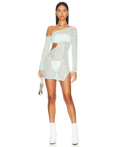 h:ours Calypso Cut Out Mini Dress - White