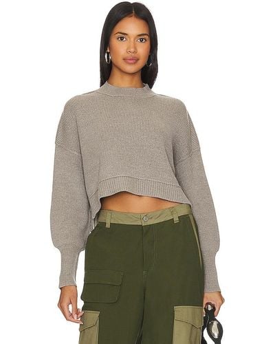 Free People CROPPED-PULLOVER EASY STREET - Grün
