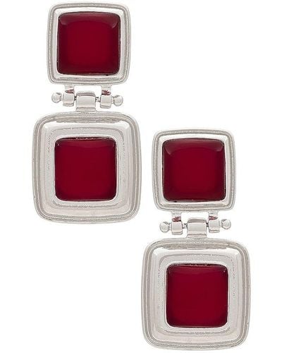 8 Other Reasons Art Deco Earrings - Red