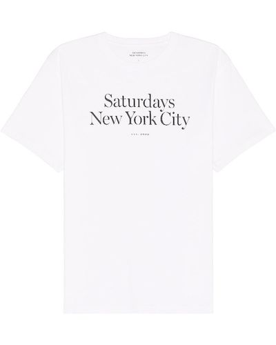 Saturdays NYC Miller Standard Short Sleeve Tee - ホワイト