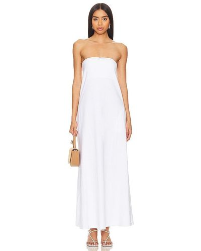 LNA Topanga Strapless Dress - White
