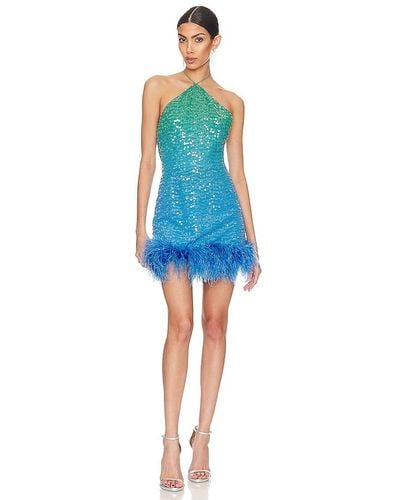SAU LEE Jewel Dress - Blue