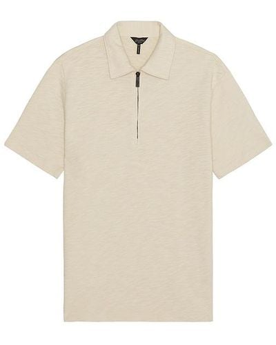 Good Man Brand Short Sleeve Zip Polo - Blanc