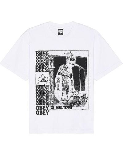 Obey Is Melting Tee - White