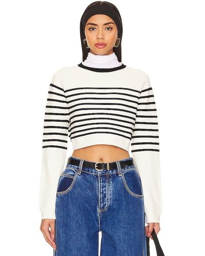 Lovers + Friends Willow Striped Sweater - Blue
