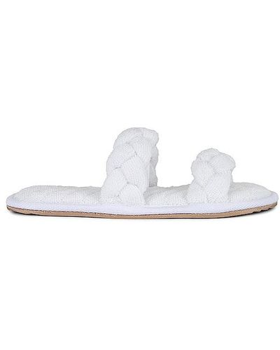 Barefoot Dreams Towelterry Braided Slipper - White