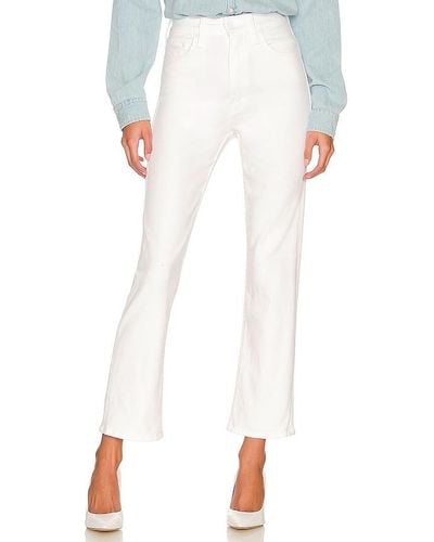 Mother High Waisted Rider Ankle - White