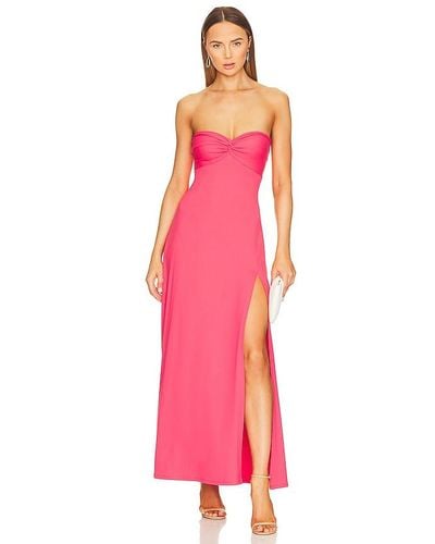 Susana Monaco Twist Front Strapless Dress - Pink