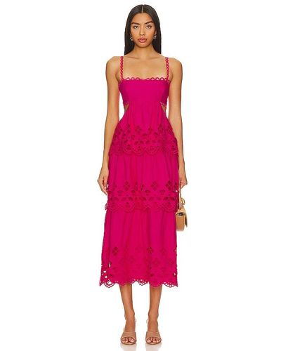 Saylor Elloise Midi Dress - Pink