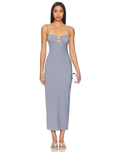 Montce X Olivia Culpo Petal Long Slip Dress - Blue
