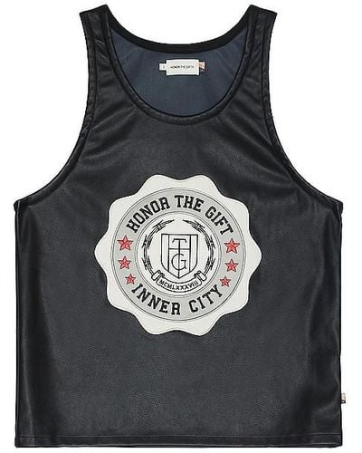 Honor The Gift A-spring Vegan Leather Tank - Black
