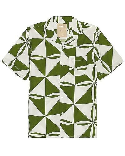 Oas Bloomy Plateau Viscose Shirt - Green