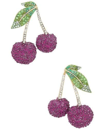 BaubleBar Pave Cherry Drop Earrings - Purple