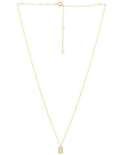 STONE AND STRAND Tagged Diamond Pendant Necklace - White