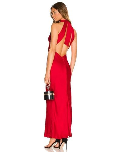 Bardot Amalfi Maxi Slip Dress - Red