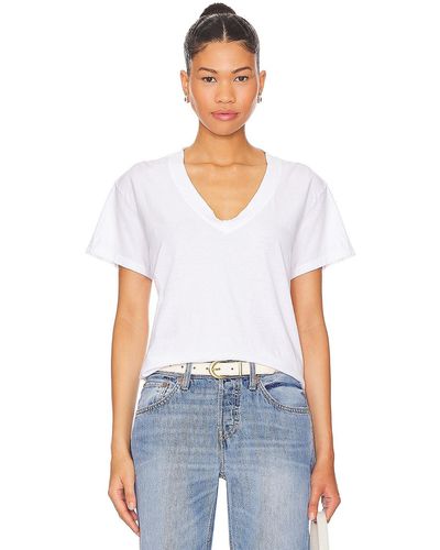 PERFECTWHITETEE Cotton Boxy Vネックtシャツ - ホワイト