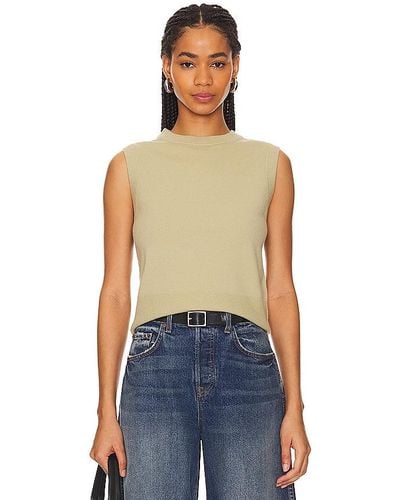 Vince Crew neck shell top - Azul