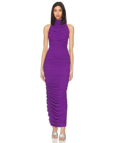 SAU LEE Rowan Dress - Purple