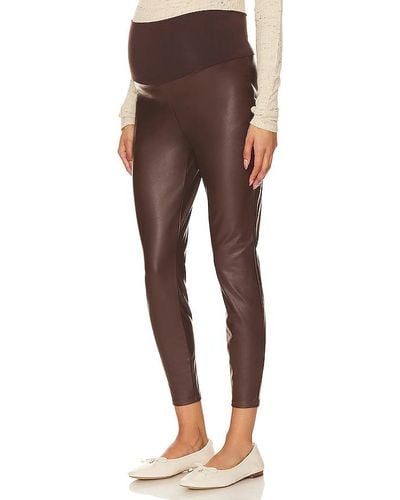 HATCH The Faux Leather Legging - Brown