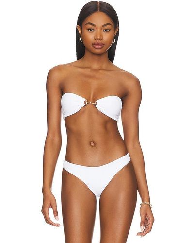 Indah Cleo Bikini Top - White