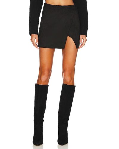 Lanston Front Slit Mini Skirt - Black