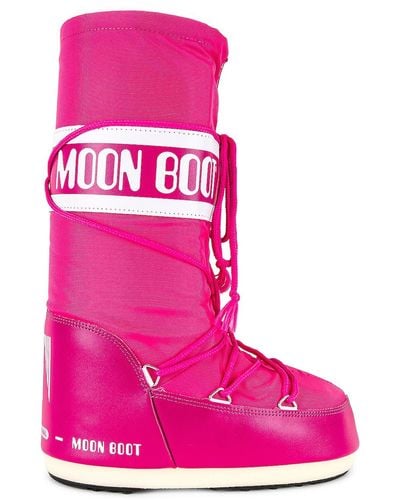 Moon Boot Icon Nylon ブーツ - ピンク