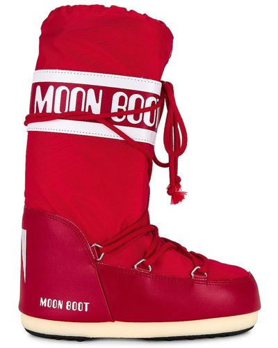Moon Boot Icon Nylon ブーツ - レッド