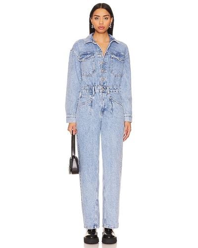 Free People JUMPSUIT TOUCH THE SKY - Blau