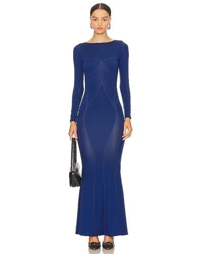 OW Collection Sierra Covered Maxi Dress - Blue