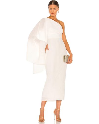 Solace London Lenna Midi Dress - White