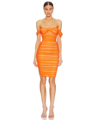 Norma Kamali Walter Dress With Winglet Sleeves - Orange