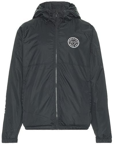 Brixton Claxton Crest Arctic Fleece Lined Hood Jacket - Black