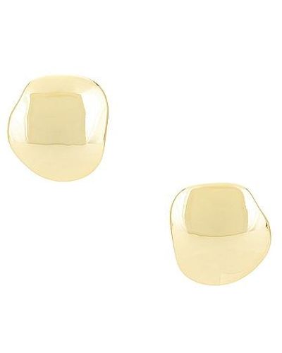 Lele Sadoughi Discus Button Earrings - Metallic