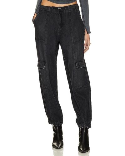 Hudson Jeans Pantalón de paracaídas con cordón - Negro