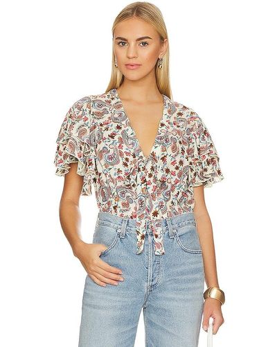 Free People Call Me Later Bodysuit - Blue