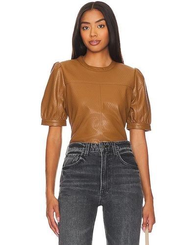 Steve Madden Miller Leather Top - Blue