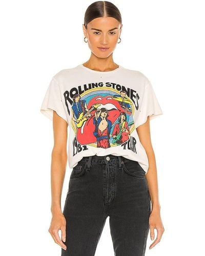 MadeWorn T-SHIRT GRAPHIQUE THE ROLLING STONES - Blanc