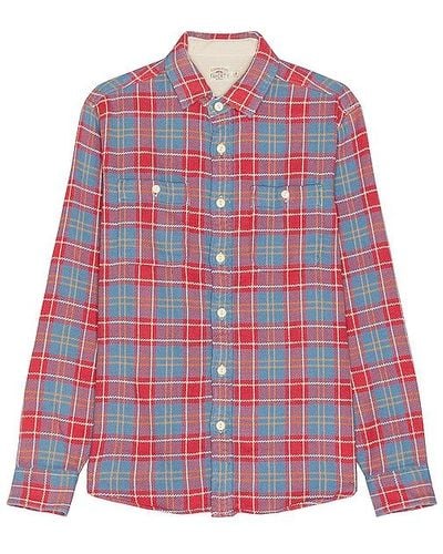 Faherty The Surf Flannel Shirt - Red