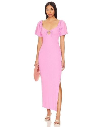 L*Space ROBE MI-LONGUE CHELSEA - Rose