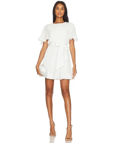 MILLY Lumi Pleated Mini Dress - White