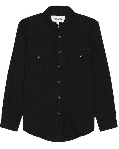 FRAME Western Denim Shirt - Black