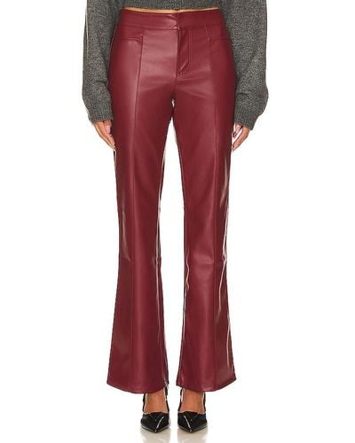 Free People X We The Free Uptown High Rise Faux Leather Pant - Red