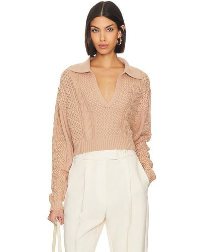 L'academie X Lindsi Lane Miles Cable Pullover - Pink