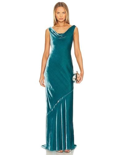 Saloni Asher Dress - Blue